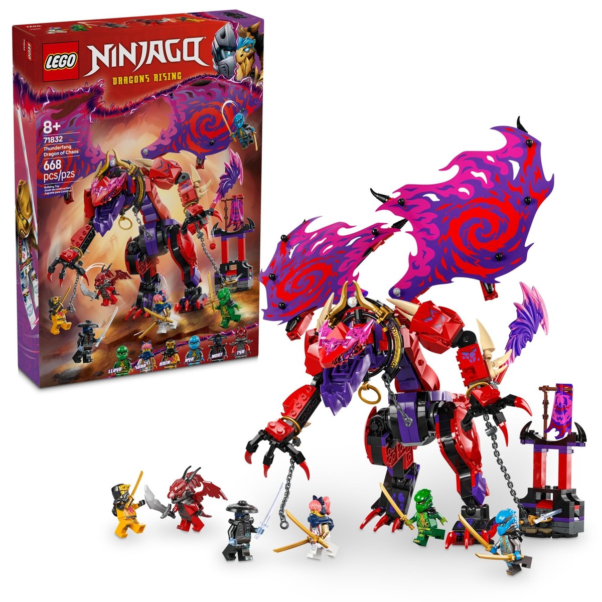 LEGO NINJAGO Thunderfang Dragon of Chaos Building Toy for Kids