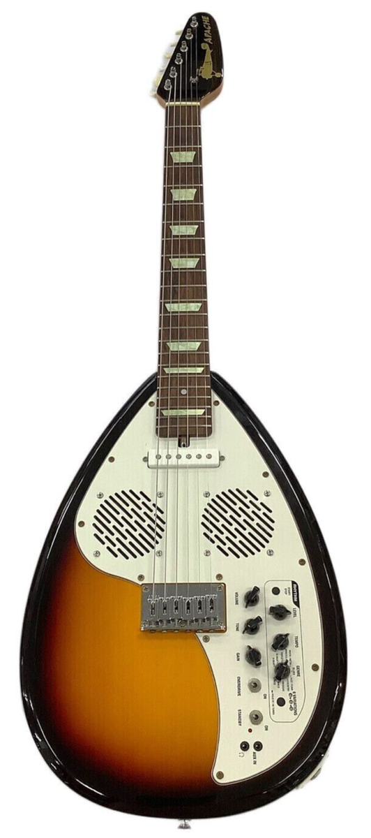 VOX APACHE-1 Teardrop Type Electric Travel Guitar 3-Tone Sunburst