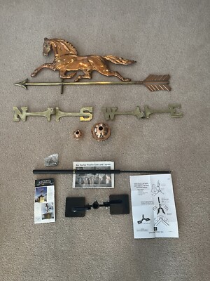 Good Directions Galloping Horse Weathervane – Pure Copper, Medium Size For Roof Or Cupola