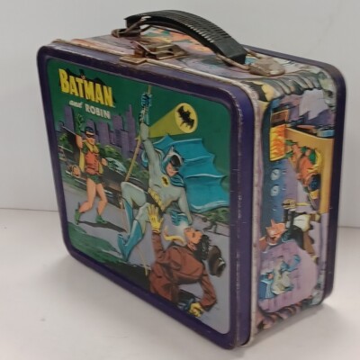 BATMAN and ROBIN 1966 TV Show METAL LUNCHBOX with THERMOS by