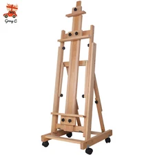 HeavyDuty Studio Artist Easel Large H-Frame Wood Painting Art Easel Standing !