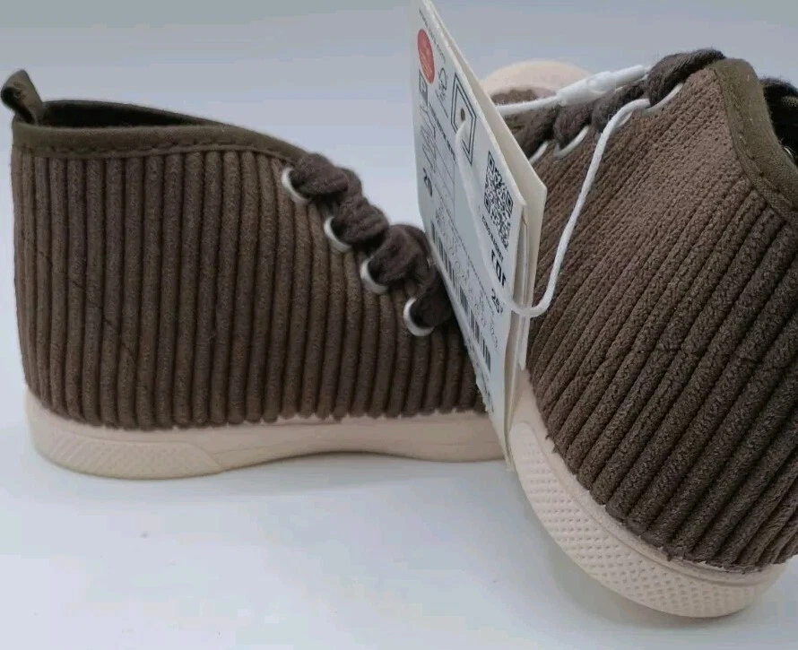 Nuevo Zara Essentials Bebé Top Alto Marrón Pana Zapatos Talla 4.5 EU 20 Foto 4 de 4