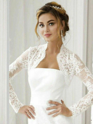 Wedding Bolero Long Sleeve Bridal Jackets Lace White Ivory Wraps Bride Jacket | eBay Wedding Bolero Long Sleeve Bridal Jackets Lace White Ivory Wraps Bride Jacket | eBay