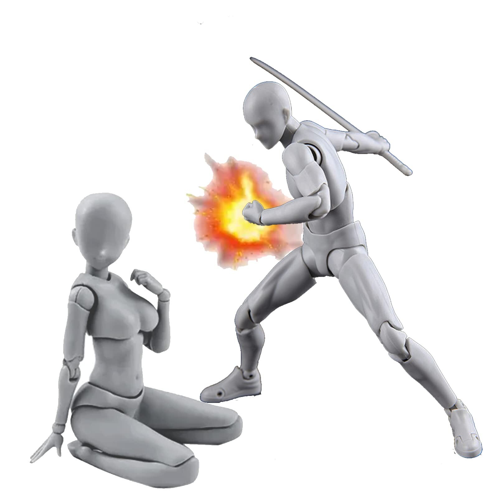 S Pvc Model (grey Color) With Box Drawing Figure Models For 