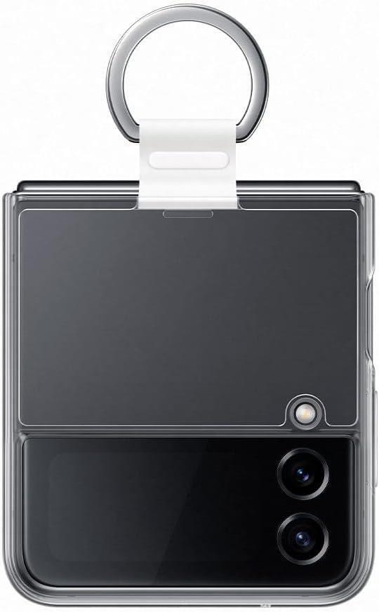 Genuine / Official Samsung Galaxy Z Flip4 Clear Cover with Ring - Transparent