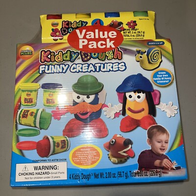Kiddy Dough Funny Creatures Value Pack, Creative Kids, Ages 5 +, Toys