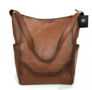frye leather side pocket hobo bag