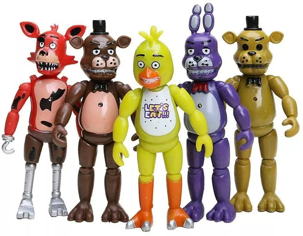 NEW 5PCS Five Nights at Freddy's toy Freddy Bonnie foxy chica toys