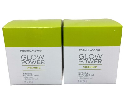 2 Pack Formula 10.0.6 Glow Power Vitamin E Exfoliating Dry Powder Scrub