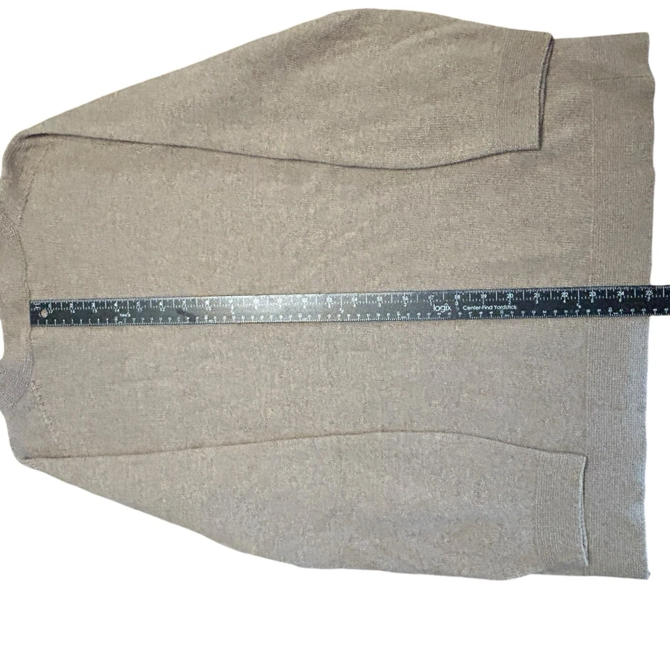 Suéter de mezcla de lana y cachemir para mujer talla M tostado So, lana preppy dinero antiguo clásico Foto 3 de 4