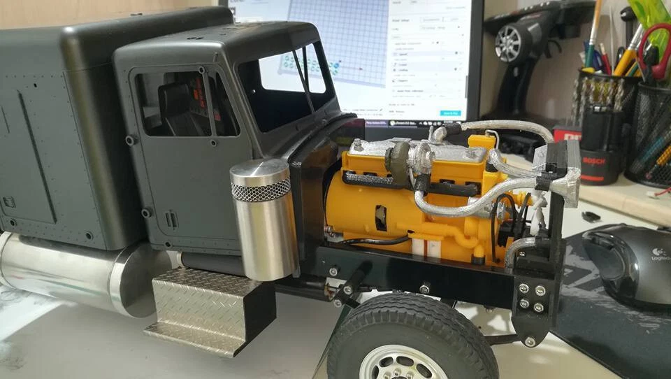Pare-choc Avant Alu + Cross Member Tamiya 1/14 – Pour King Hauler, Knight Hauler, JP Garage