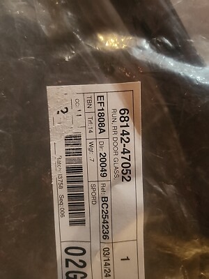 Genuine Toyota Window Channel 68142-47052 | eBay