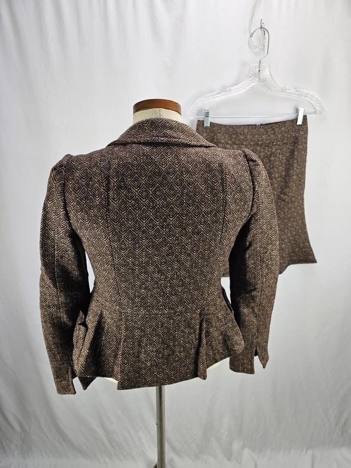 Traje falda marrón mezcla lana Nanette Lepore para mujer 0 Foto 4 de 4