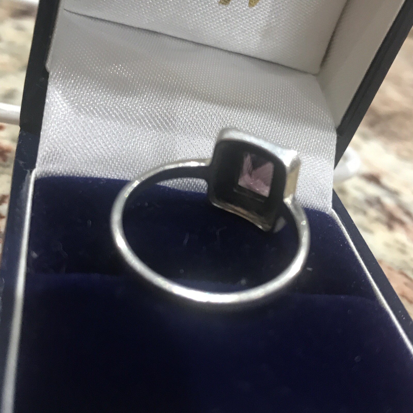 Vintage Solid Silver Ring Marcasite set into Art … - image 7