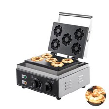 New Nonstick Electric Flower Shaped Mini Waffle Maker Iron Baker Mold Commercial