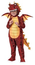 Fire Breathing Dragon Red Cute Fancy Dress Up Halloween Toddler Child Costume
