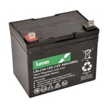 Lucas 12V 34Ah  36 Hole AGM Golf Trolley Battery 