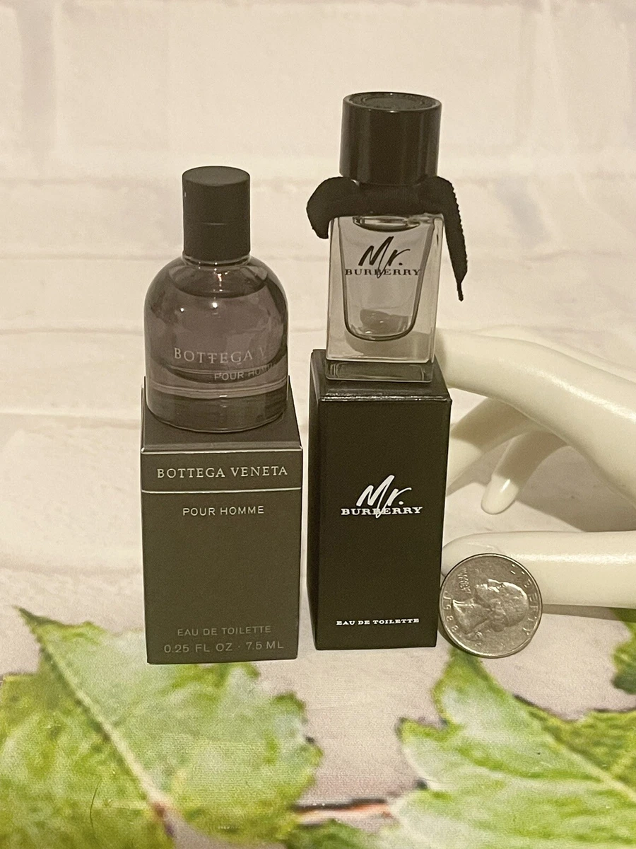 2 PCS MR. BURBERRY & BOTTEGA VENETA POUR HOMME EDT Men's Mini ~ 0.16 oz /  5ml | eBay