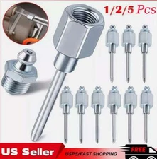 1-5Pcs Silver Grease Gun Needle Tip of The Mouth Removable Nose Head Nozzle 4mm