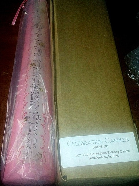 1 21 year countdown birthday candle