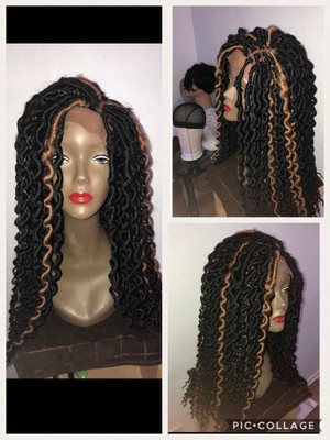 Kinky Twists Faux Locs Hair With Curly Ends 20 Marley Crochet