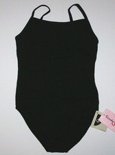 Sansha Signature Shae Camisole Leotard Bodysuit Princess Seams Black New Girl