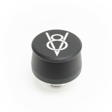 Vintage V8 Logo Black Billet Aluminum Push In Breather Chevy Ford Mopar