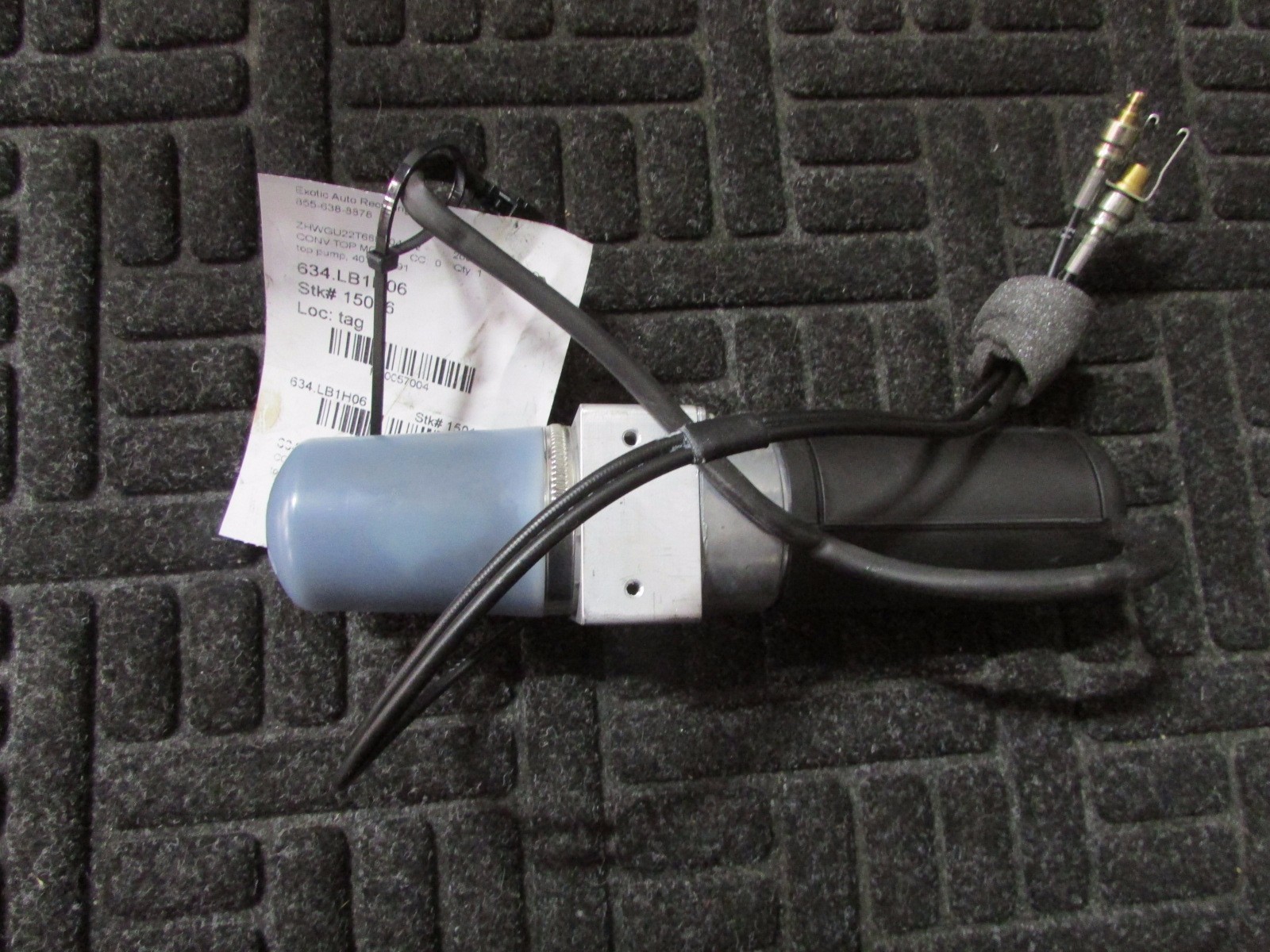 Lamborghini Gallardo Spyder, Convertible Top Hydraulic Pump, P/N 407871791