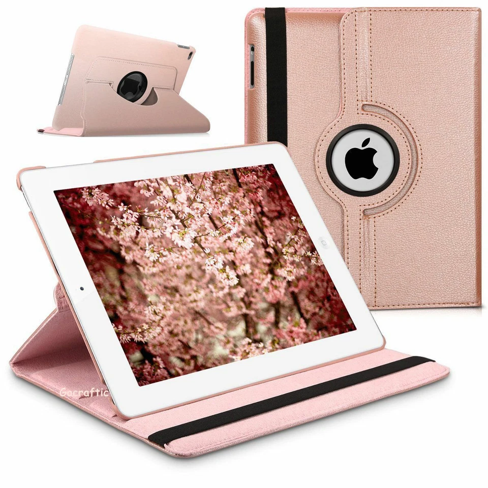 Leather 360 Rotating Smart Case Cover For iPad 10th 9th 6th 5th Air Mini 1 2 3 4 - Image 3 of 3