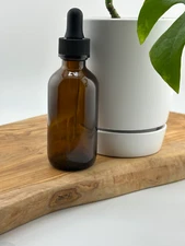 80 Pcs 2 oz [60ml] AMBER Boston Round Glass Bottle with Standard Dropper