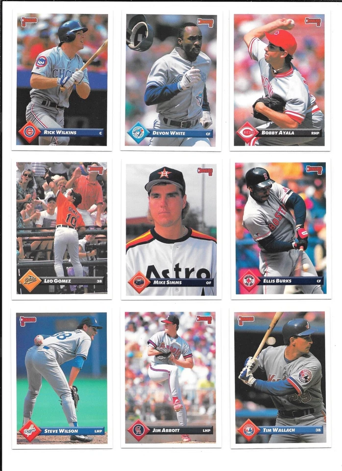1993 Donruss Baseball Trading Cards / Choose #s 1 - 200 / FREE SHIPPING / mb46 - Image 4 of 4