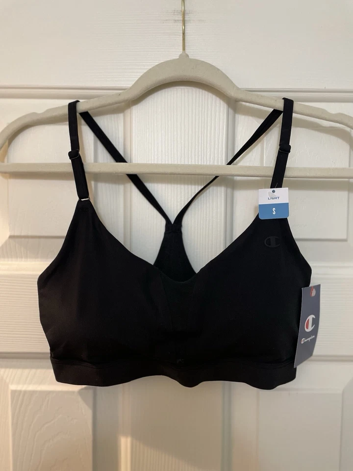 Sujetador deportivo Champion Soft Touch para mujer talla S negro acolchado absorbente de humedad Foto 2 de 4