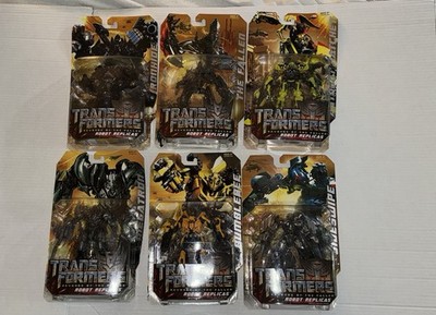 HASBRO 2008 TRANSFORMERS ROBOT REPLICAS LOT OF 6 WAVE 1 , 2 AND 3 MIXED. NIB EC