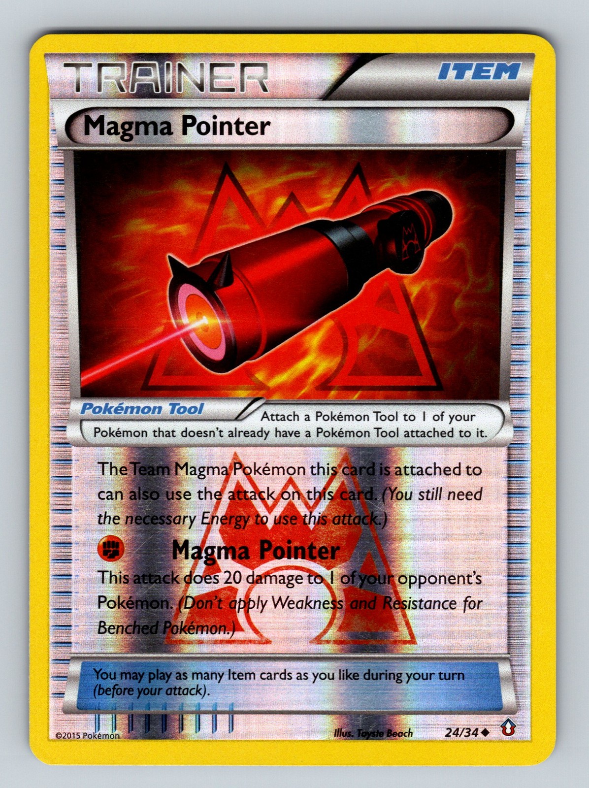 Pokemon Double Crisis #24/34 Magma Pointer Reverse Holo