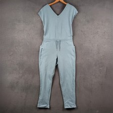 Patagonia Roaming Jumpsuit Womens Medium Plume Gray Organic Cotton 75080