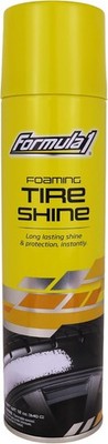 Formula 1 Foaming Tire Shine Aerosol, Wheel Cleaner to Clean, Shine, and Protect