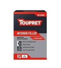Toupret Interior Filler 1kg, 2kg powder or 1.5kg ready mixed.