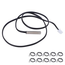 Temperature Sensor Cable Thermistor Temperature Probe Wire 10Pcs For Industrial