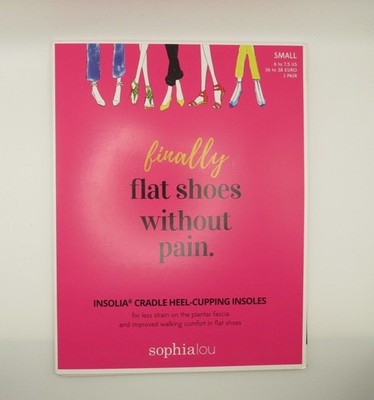 Sophia Vivian Lou Insolia Cradle Heel Cupping Insoles Comfort Size Small (6-7.5)