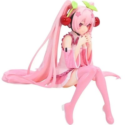 Sakura Hatsune Miku Pink Cherry Blossom Dress PVC Anime Figure Kawaii Girl Model