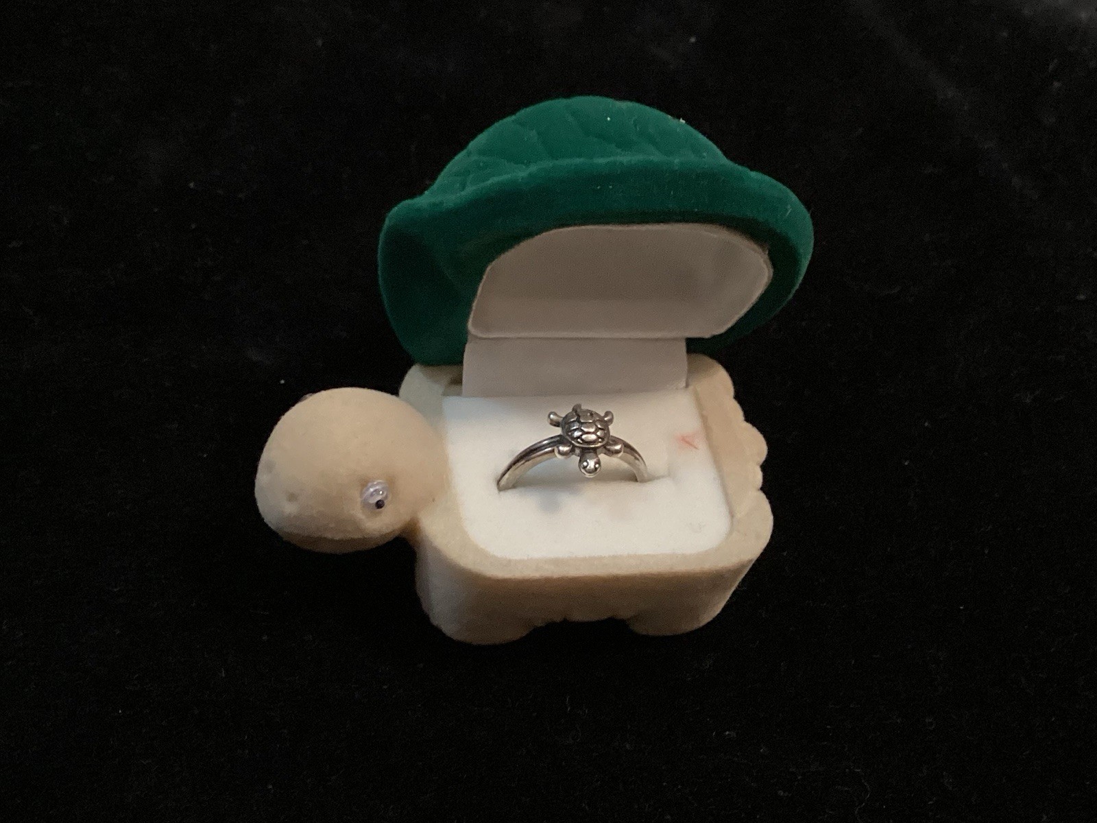 Avon Sterling Silver Turtle Adjustable Ring In Ve… - image 1