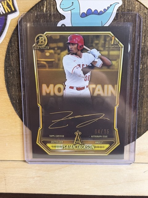2026 Bowman Baseball Isaiah Jackson Gold Ink Auto /15 Los Angeles Angels CPA-IJ