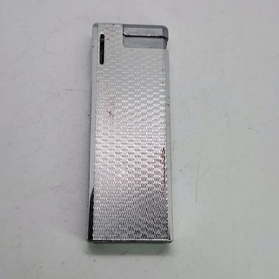 VTG MCM Win Silver Tone Slim Butane Lighter Made in Japan Textured Barley Grain