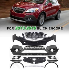 Front Bumper Cover Upper Lower Grille Fog Light Cover For 2013-2016 Buick Encore