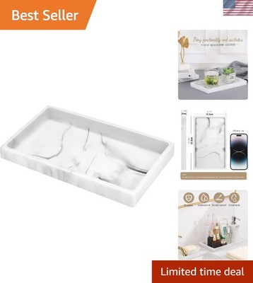 Durable White Marble Tray - Ideal for Jewelry, Perfume, & Makeup Essentials
