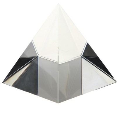 100 mm klarer Kristall Glas Pyramide Prisma Handarbeit Statue Deko zu Hause