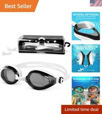 Swim Goggles for Nearsighted Adults - Leakproof, Anti-Fog  UV Shielding