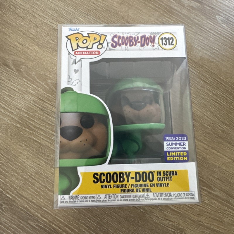 Funko Pop! Scooby-Doo! In Scuba Outfit #1312 SDCC 2023 Exclusive + Protector