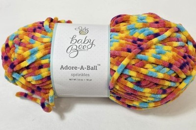 Sprinkles Baby Bee Adore-A-Ball Yarn CHENILLE 3.5oz 92y Polyester