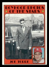 1972 Topps Baseball Card #341 Boyhood Photos of the Stars Joe Torre